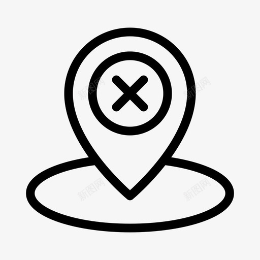 位置取消gps地图svg_新图网 https://ixintu.com 位置 取消 地图 gps 标记 pin 导航 航线 标志 标志符 符号