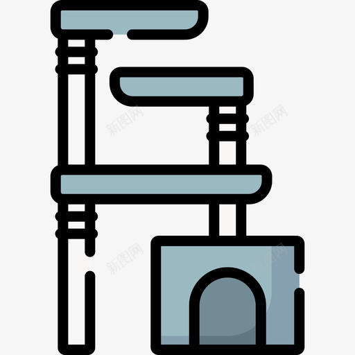 猫屋动物福利11线性颜色svg_新图网 https://ixintu.com 猫屋 动物 福利 线性 颜色