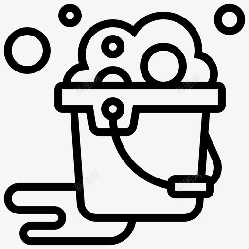 桶清洁工具svg_新图网 https://ixintu.com 清洁 工具 洗涤 家政