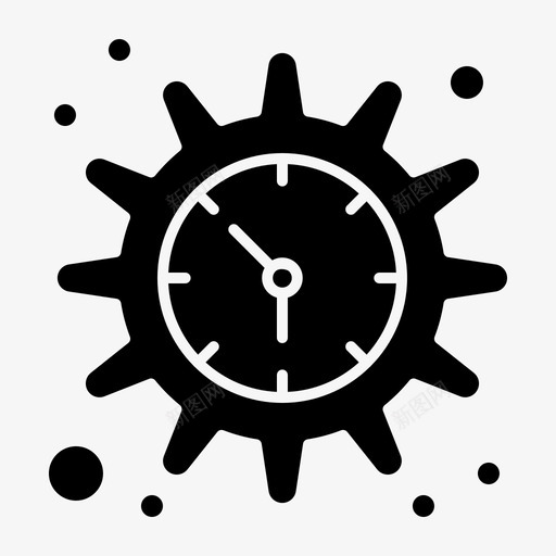 齿轮设置时间svg_新图网 https://ixintu.com 字形 实体 岁月的齿轮 手表 时间 时间管理 设置 齿轮