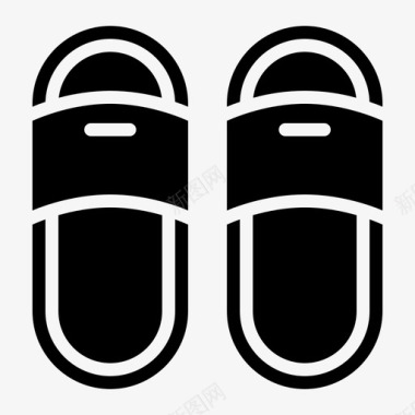 拖鞋spa48字形图标