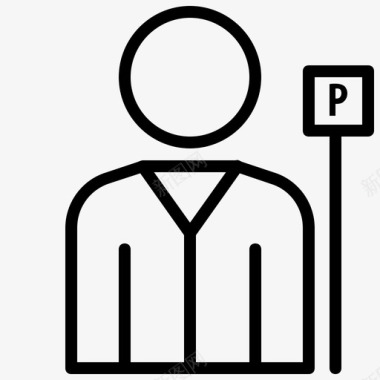停车服务人员自动汽车图标