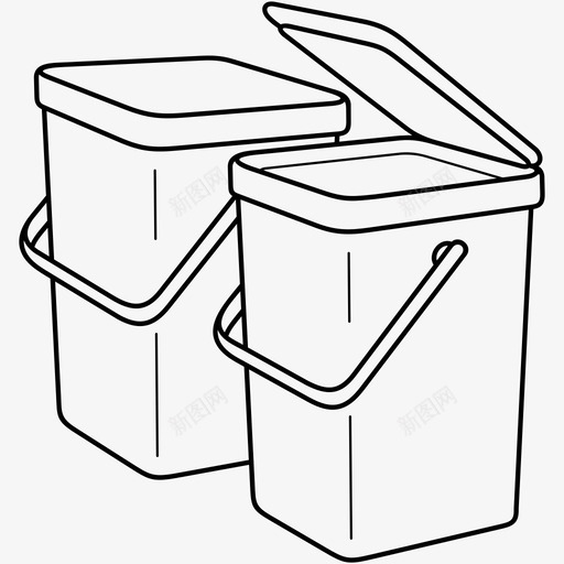 垃圾分类生态垃圾桶svg_新图网 https://ixintu.com 垃圾 分类 生态 垃圾桶 回收 概念