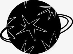 手绘神秘天体星座复古符号透明图案手账AI矢量设计P素材