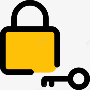 密钥web应用安全4线性颜色图标