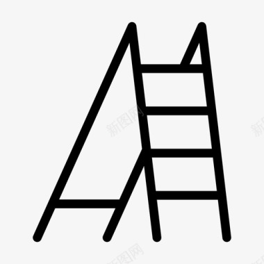 梯子建筑构造图标