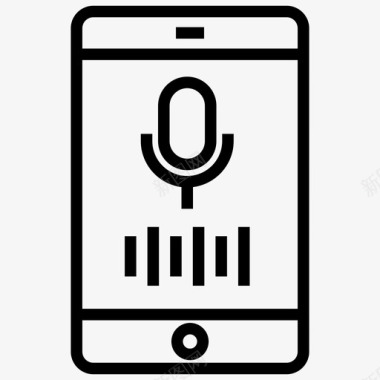 移动录音机手机录音机录音机应用程序图标