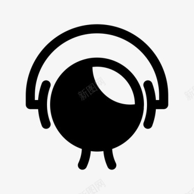 音乐和多媒体耳机音乐和多媒体图标集字形图标