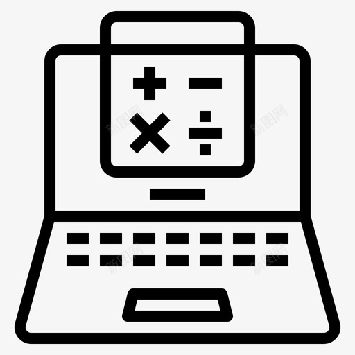 计算器笔记本电脑7线性svg_新图网 https://ixintu.com 计算器 笔记本 电脑 线性