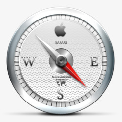 银色指南针带有苹果logo的银色指南针图标电子科技高清图片