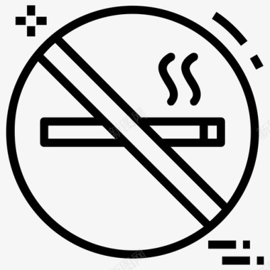 禁烟标志禁烟戒烟图标