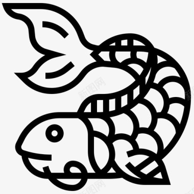 鱼动物水产图标
