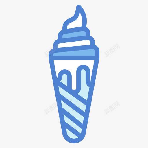 冰淇淋冰淇淋41蓝色svg_新图网 https://ixintu.com 冰淇淋 蓝色