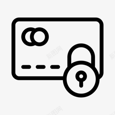 信用卡锁支付私人图标