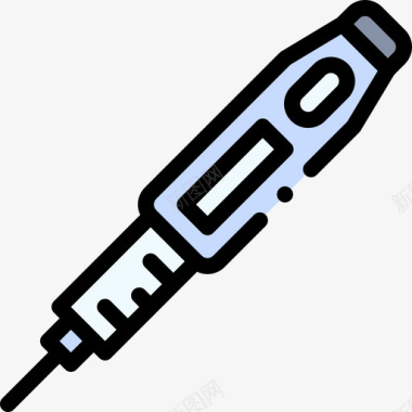 胰岛素疫苗开发7线性颜色图标