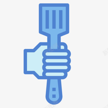 抹刀厨房工具44蓝色图标