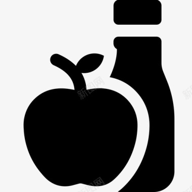 苹果醋水果健康图标