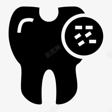 龋齿细菌脏牙图标