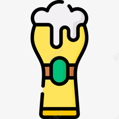 一品脱啤酒夏季食品和饮料12线性颜色图标