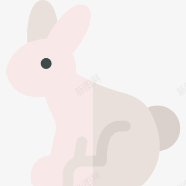 兔子野生动物56扁平图标