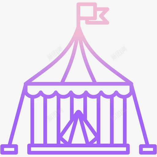 帐篷嘉年华91轮廓渐变svg_新图网 https://ixintu.com 帐篷 嘉年华 轮廓 渐变