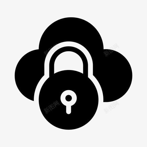 云锁私有保护svg_新图网 https://ixintu.com 云锁 安全 私有 保护 internet 字形
