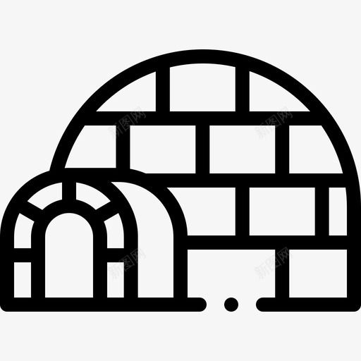 冰屋加拿大16线性svg_新图网 https://ixintu.com 冰屋 加拿大 线性