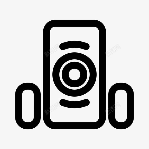 音乐和多媒体音频扬声器svg_新图网 https://ixintu.com 音乐 多媒体 音频 扬声器 图标 大纲