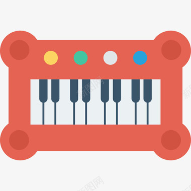 钢琴婴儿玩具16扁平图标