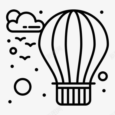 空气气球热图标