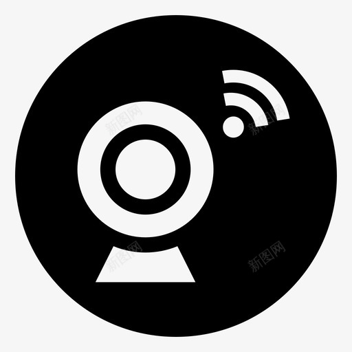 智能摄像头物联网wifisvg_新图网 https://ixintu.com 联网 智能 摄像头 wifi 有线 基本 黑色 填充 减去 正面
