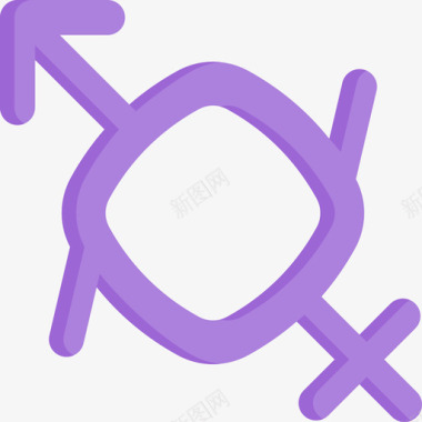 Genderfluid性别认同23扁平图标