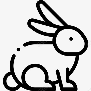兔子动物107直系图标