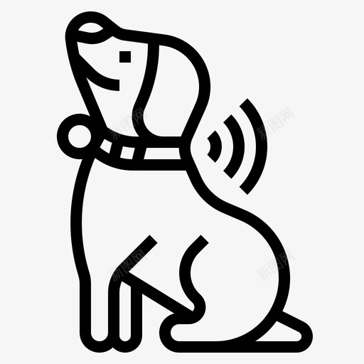宠物追踪动物追踪狗svg_新图网 https://ixintu.com 追踪 宠物 联网 动物