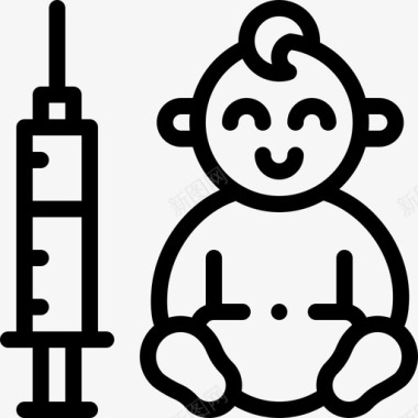 婴儿疫苗研制6直系图标