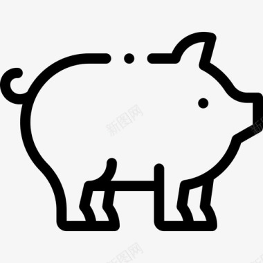 猪动物107直系图标