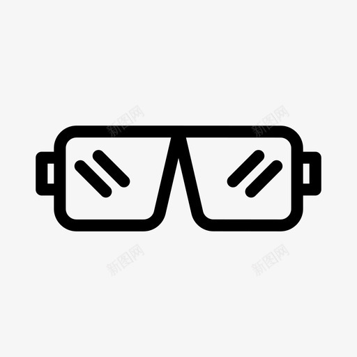 眼镜护目镜技术svg_新图网 https://ixintu.com 眼镜 护目镜 技术 虚拟现实 工程 线条 符号