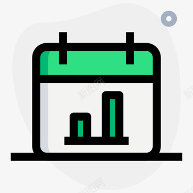 日历商务和绩效5圆形图标