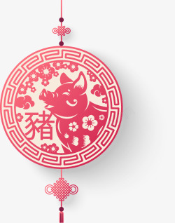 2019年中国新年剪纸花卉现代东方风格免扣免扣复古素材