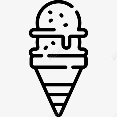 冰淇淋旅行342直线型图标