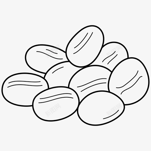 咖啡豆新鲜烘焙svg_新图网 https://ixintu.com 咖啡豆 新鲜 烘焙 种子