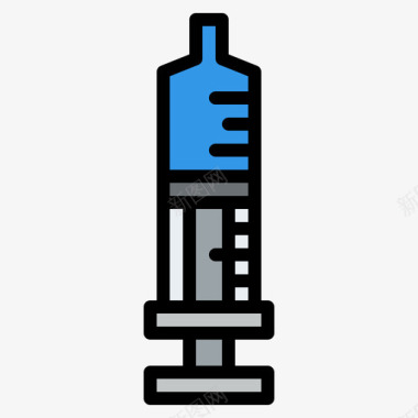 注射器科学155线性颜色图标