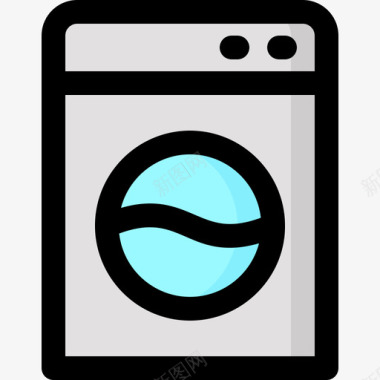 洗衣机卫生84线性颜色图标