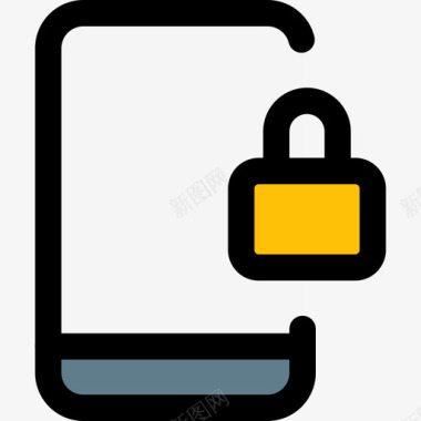 锁定网络应用安全4线性颜色图标