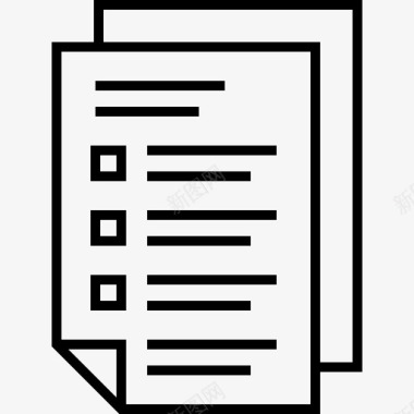 列表文件和文件58线性图标