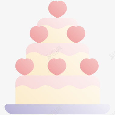 婚礼蛋糕婚礼288扁平图标