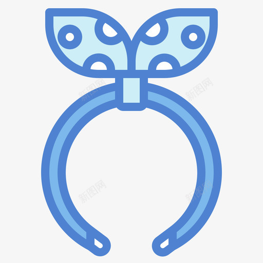 头带附件26蓝色svg_新图网 https://ixintu.com 头带 附件 蓝色