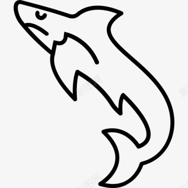 鲨鱼危险鱼图标