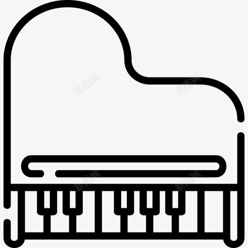 大钢琴乐器58线性svg_新图网 https://ixintu.com 钢琴 乐器 线性