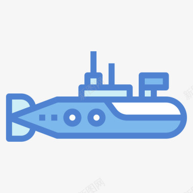 潜艇8号船蓝色图标